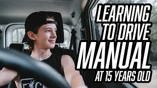 15 Year Old Learns to Drive Manual - First time EVER driving!