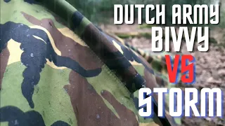 Dutch Army Hooped Bivvy Rain Test In A Storm
