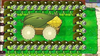 99 Gatling Pea Cob Cannon vs Zomboss - Plants vs Zombies Battlez