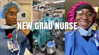 GRWM FOR MY FIRST DAY AS A REGISTERED NURSE!👩🏾‍⚕️ new grad nurse residency day 1! 🥹