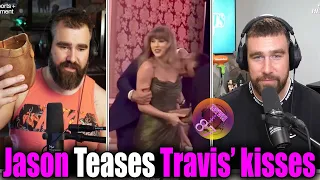 Jason Kelce Teases Moment Travis kissed Taylor Swift's Shoulder on New Heights