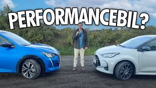 STOP! Elbiler er IKKE performancebiler selvom de er hurtige – Peugoet e-208 vs Toyota Yaris GR Sport