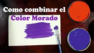 Como hacer el color Morado o violeta con pintura #morado