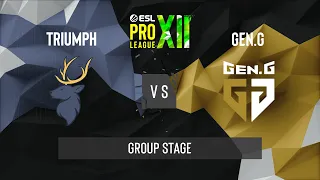 CS:GO - Gen.G vs. Triumph [Mirage] Map 2 - ESL Pro League Season 12 - Group Stage - NA
