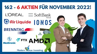 162 - 6 Aktien für November 2022! Jetzt kaufen?