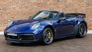 2021 Porsche 911 (992) Turbo S Cabriolet - Gentian Blue - Walkaround & Interior