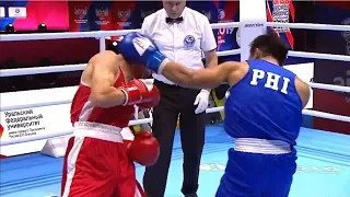 Round of 32 (57kg) CUELLO Mirko Jehiel (ARG) vs BAUTISTA Ian Clark (PHI) /AIBA World 2019