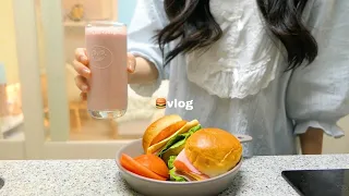 🍔Story of university students living alone (enjoying hobbies and eating)❤️