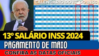 CALENDÁRIO PAGAMENTO 13º INSS MAIO: APOSENTADO A SUA FOLHA VIROU! DATAS OFICIAIS DO PAGAMENTO INSS