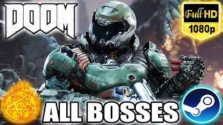 DOOM 4 (2016) - All Bosses (With Cutscenes) (HD) [1080p60FPS]