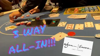 Poker Vlog CASH INSANE!! 3 way ALL IN @ Wynn Las Vegas