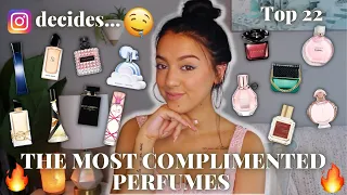 🤤😍THE TOP 22 MOST COMPLIMENTED PERFUMES ACCORDING TO YOU! INSTAGRAM CHOOSES!😍