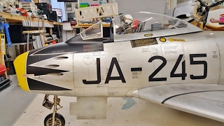 GIANT 1/3 SCALE RC NORTH AMERICAN F-86 SABRE-TOMAHAWK DESIGN BUILT/PAINTED PINNACLE AVIATION - 2017