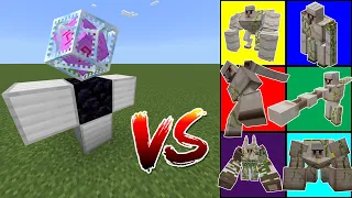 The Ender Crystal Golem vs ALL Iron Golems