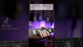 как играть мелодию из песни UNHOLY - SAM SMITH #guitar #guitarcover #tabs #unholysamsmith #samsmith