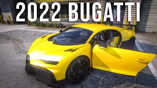 GTA V Bugatti Chiron Pur Sport Edition GP 2022 + Realistic Engine Sound Mod Showcase on RTX™ 3090