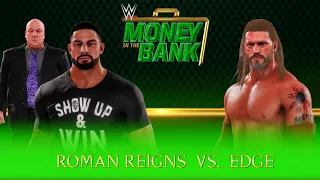 WWE 2K20 Edge VS Roman Reigns MITB 2021 | WWE 2K20 Iron Man Match COM VS COM Gameplay ||