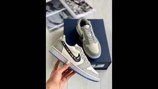 Женские низкие кроссовки Dior X Nike Air Jordan Диор х Найк Аир Джордан Ретро