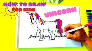 🎨 Πώς να σχεδιάσω ένα Μονόκερο 🦄/ How To Draw A Cute Unicorn🦄🎨