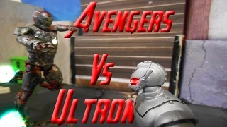 Avengers vs Ultron Stop Motion Fight