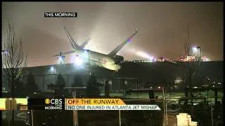 CBS This Morning - Plane skids off runway in Atlanta