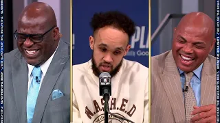 Shaq and Chuck won't stop roasting Derrick White's hairline 😭