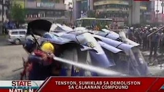 SONA: Tensyon, sumiklab sa demolisyon sa Calaanan Compound