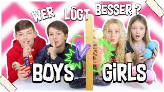 WER LÜGT BESSER 😈? BOYS VS GIRLS CHALLENGE | MaVie Noelle Family