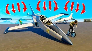 САМОЛЕТЫ ПРОТИВ БМХ НА ТРОПЕ СМЕРТИ! ЭПИК И УГАР! (GTA 5 Смешные моменты)