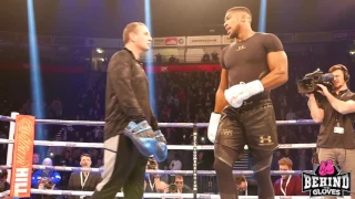 ANTHONY JOSHUA GOES THROUGH PADWORK WITH NEW FULL TIME COACH ROB MCCRACKEN