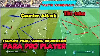 Formasi Seperti Ini sering digunakan Para Pro Player | Counter Attack dibuat tiki-taka | PES 2021