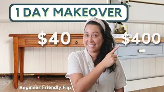 EASY & PROFITABLE Furniture Flip you can do in ONE DAY I Beginner Friendly Furniture Makeover