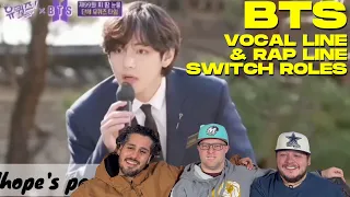 BTS Rap line and Vocal line SWITCH roles REACTION