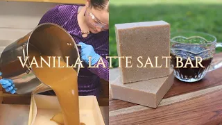 Making A Slab Of Vanilla Latte Salt Soap | Cadence Rose