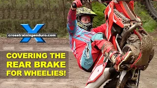 How to cover the rear brake for wheelies!︱Cross Training Enduro