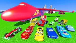 Crazy Cars McQueen & Friends Truck Mack The King Chick Hicks Cruz Ramirez Miss Fritter Cargo Plane