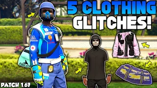 GTA 5 ONLINE TOP 5 CLOTHING GLITCHES AFTER PATCH 1.67! (Vest Glitches, Invisible Arms & More!)