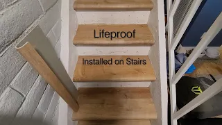 Lifeproof Vinyl Plank Flooring - Installed on Stairs with Custom Formed Bullnose