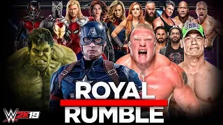 WWE 2K19 30 Avengers & WWE Superstar Royal Rumble Match!