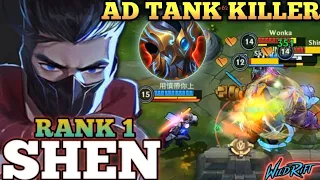 SHEN HYBRID AD META BUILD! UNSTOPPABLE TOPLANE KILLER - TOP 1 GLOBAL SHEN BY 用慎帶你上 - WILD RIFT