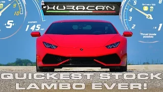 Lamborghini Huracan 1/4 Mile World Record for Quickest Stock Lambo running 10.4