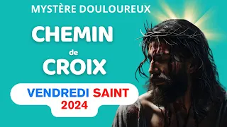 Vendredi Saint 2024  Puissante Prière Avec Evangile Du  jour Seigneur Pardonne-nous chemin de croix