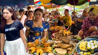 Best Countryside Cambodian Street Food - Walking Tour at Oudog Resort Delicious Plenty of foods