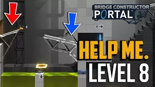 Bridge Constructor Portal : Level 8 Puzzle Solution