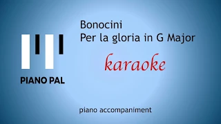 Per la Gloria (G major) Bononcini KARAOKE/ACCOMPANIMENT