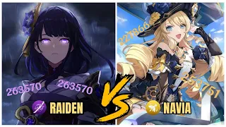 Navia Vs Raiden shogun | Who's the Better DPS ? | GENSHIN IMPACT