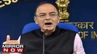 F.M. Arun Jaitley addresses the media on the two year anniversary of demonetisation