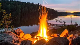 Campfire Sounds - Relaxing Forest and Nature Soundscape: Camping Under the Stars 1 Hour