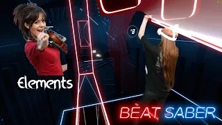 Beat Saber - Lindsey Stirling - Elements (Expert +) Full Combo First Attempt [Mixed Reality]