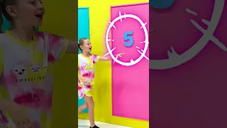 Nastya learns numbers with the help of the 10 door challenge #Shorts